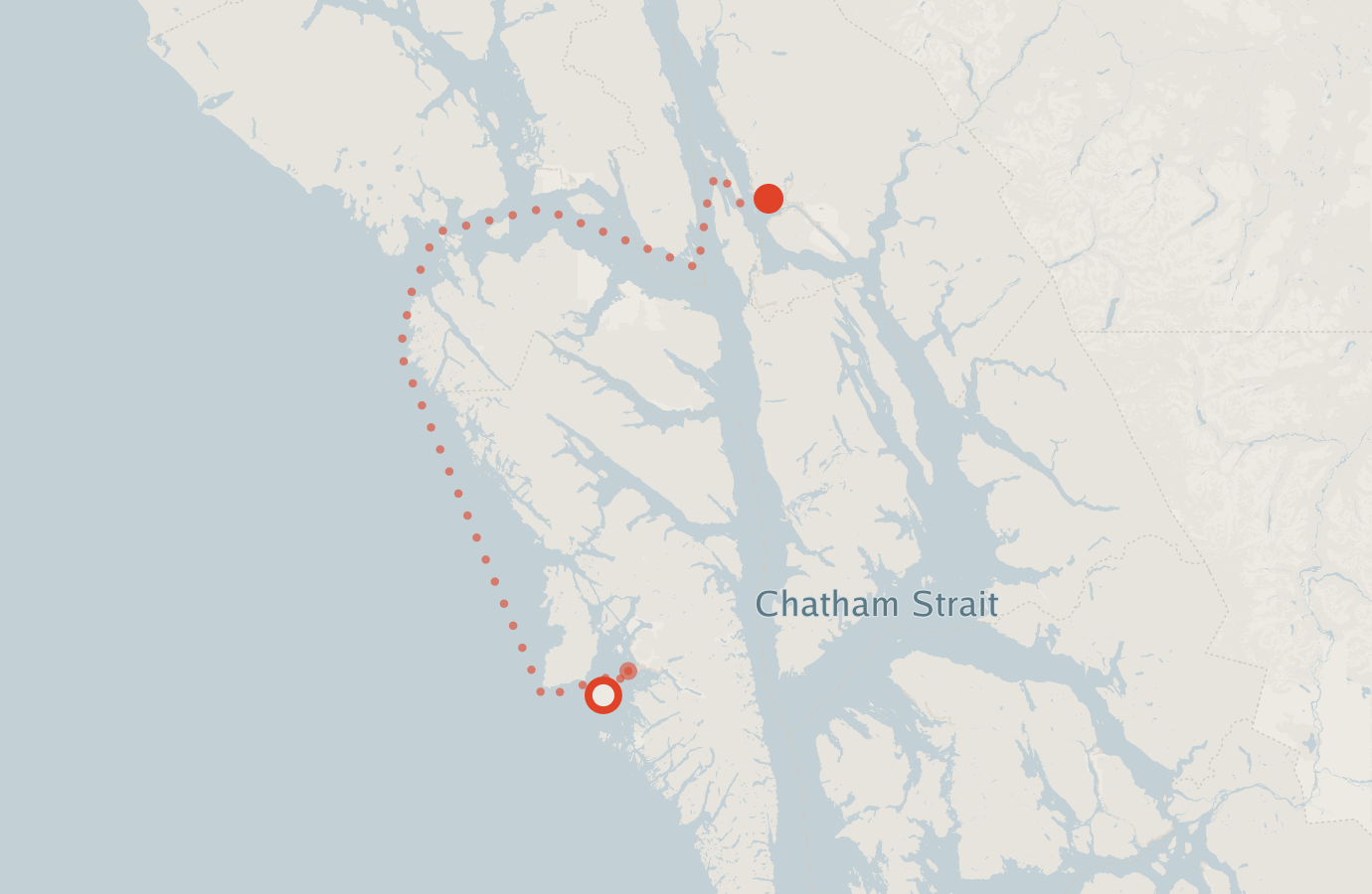 Activity map — real sighting points on an OpenStreetMap basemap
