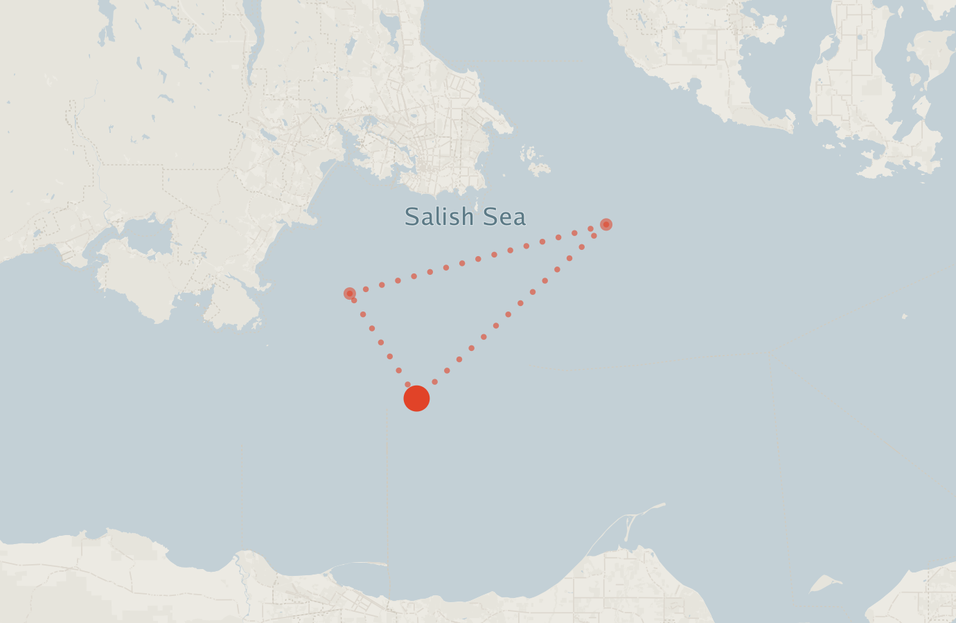 Activity map — real sighting points on an OpenStreetMap basemap