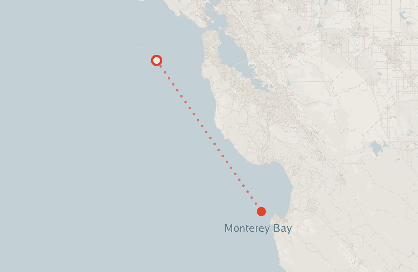 Activity map — real sighting points on an OpenStreetMap basemap
