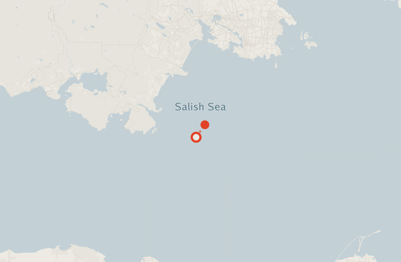 Activity map — real sighting points on an OpenStreetMap basemap