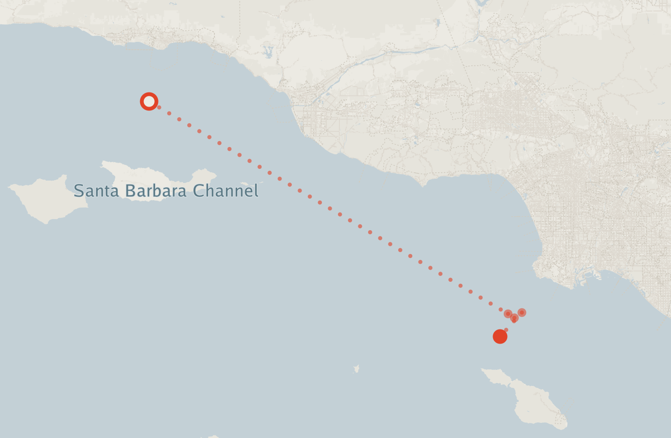 Activity map — real sighting points on an OpenStreetMap basemap