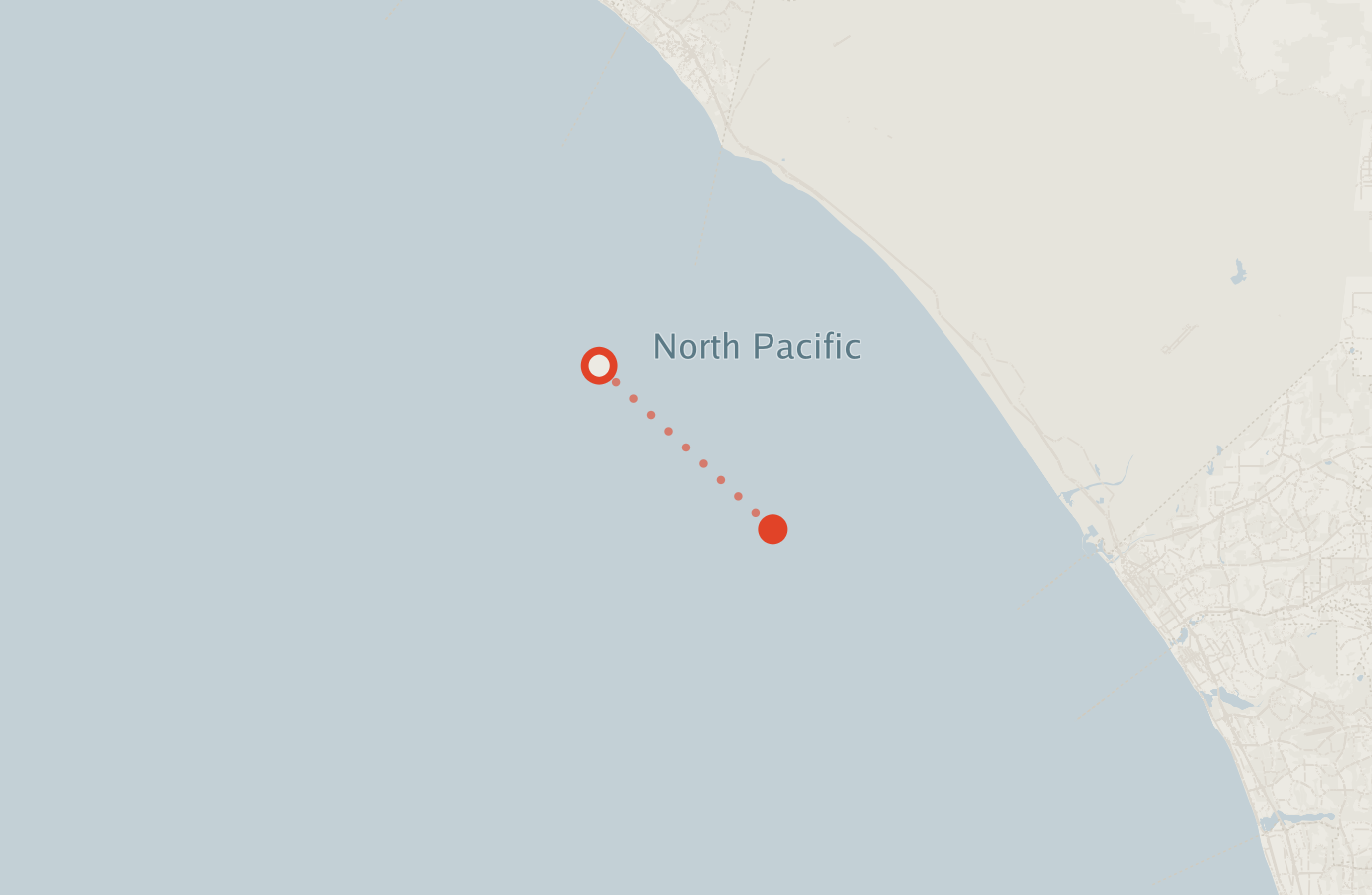 Activity map — real sighting points on an OpenStreetMap basemap