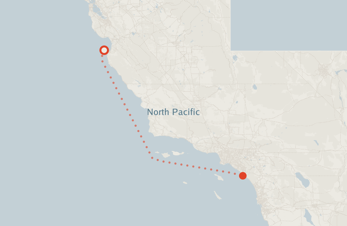 Activity map — real sighting points on an OpenStreetMap basemap