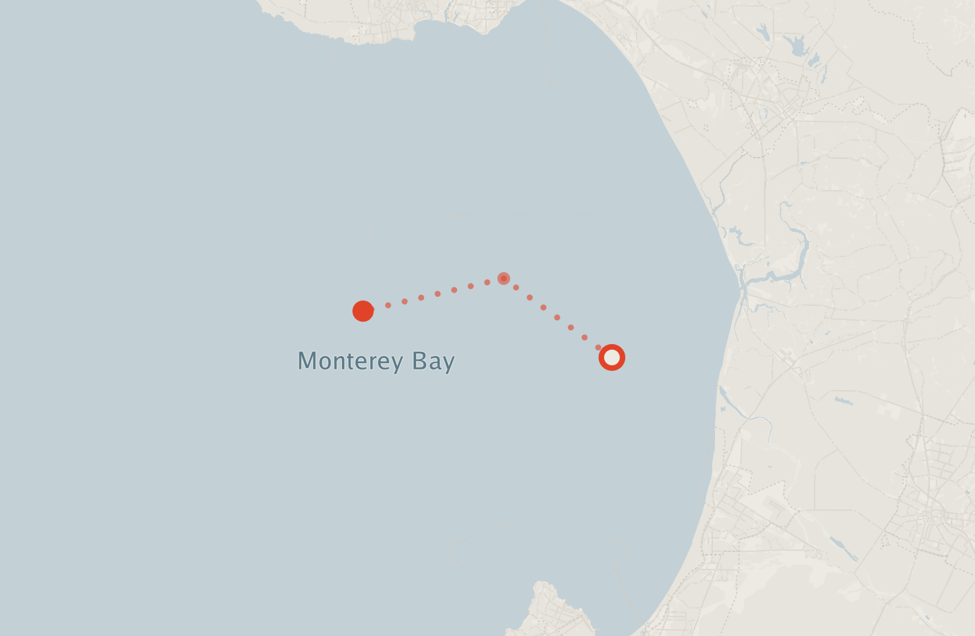 Activity map — real sighting points on an OpenStreetMap basemap