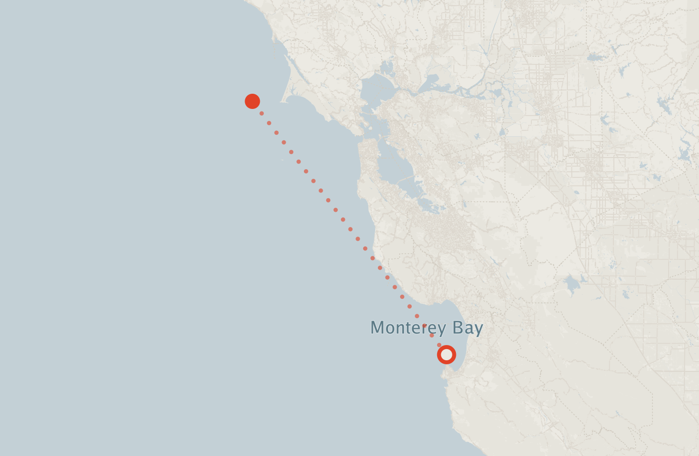 Activity map — real sighting points on an OpenStreetMap basemap