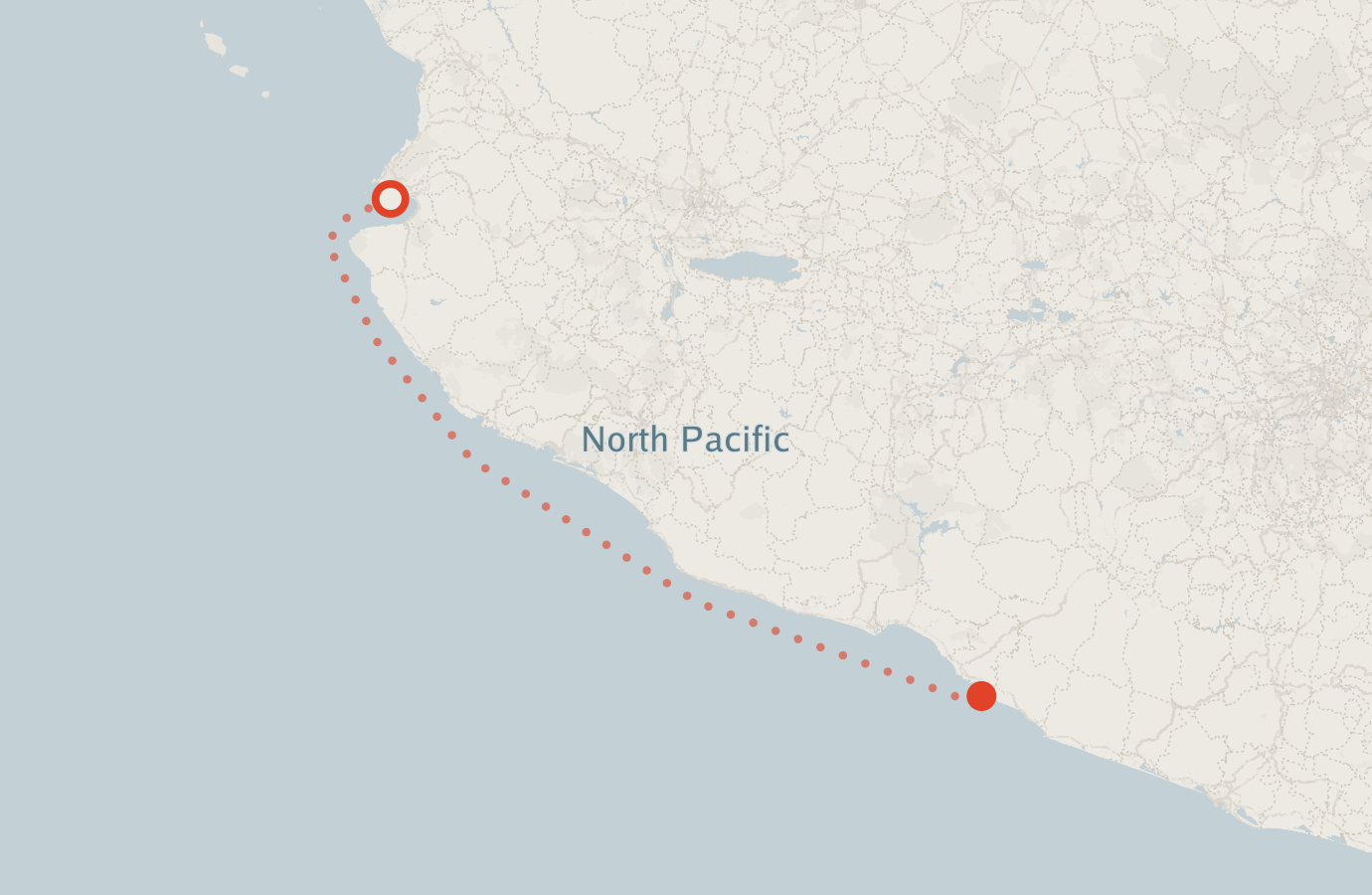 Activity map — real sighting points on an OpenStreetMap basemap