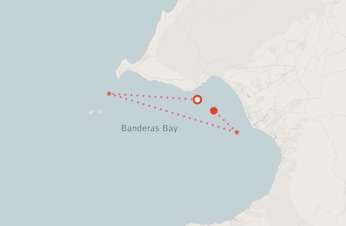 Activity map — real sighting points on an OpenStreetMap basemap