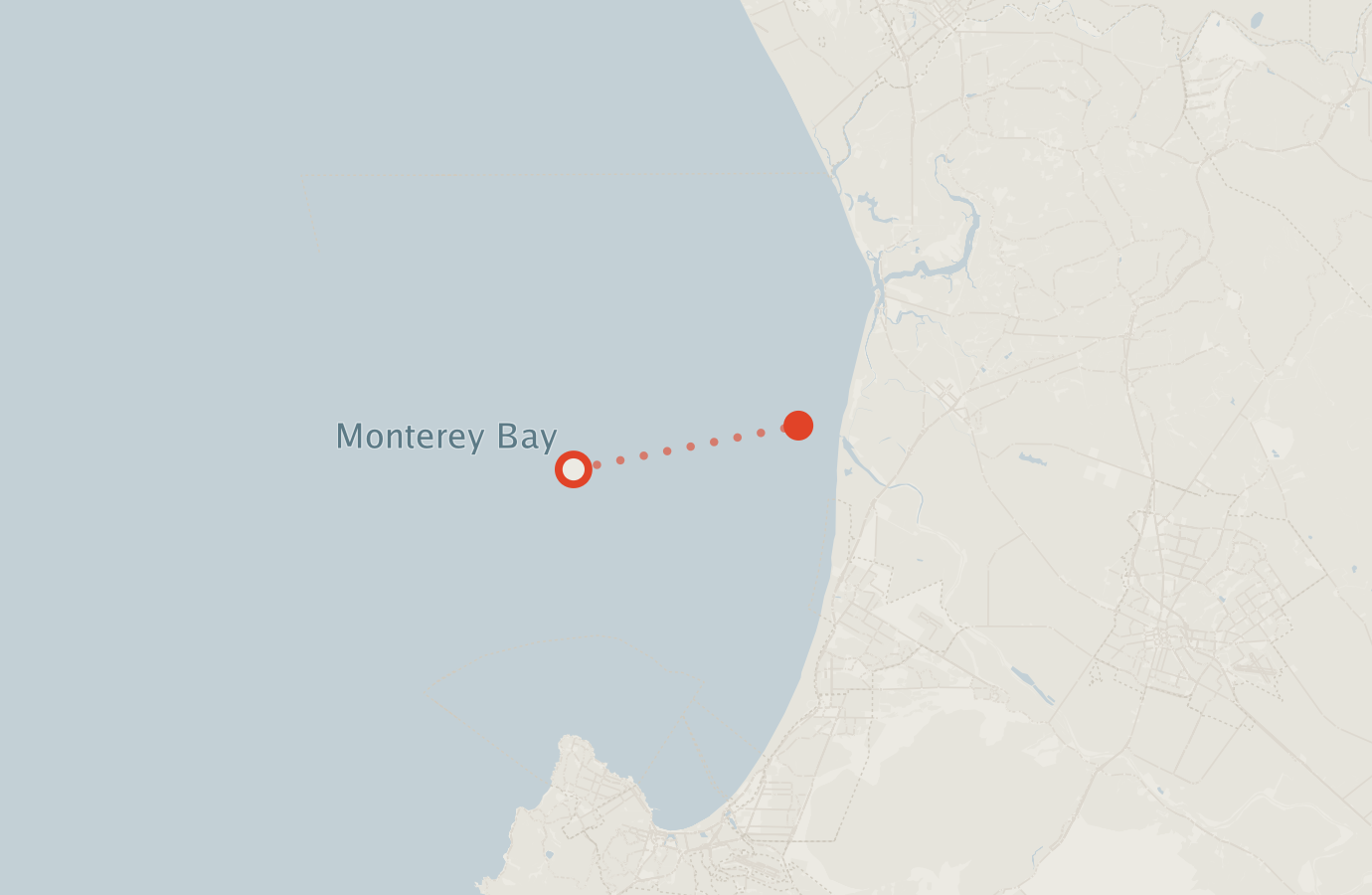 Activity map — real sighting points on an OpenStreetMap basemap