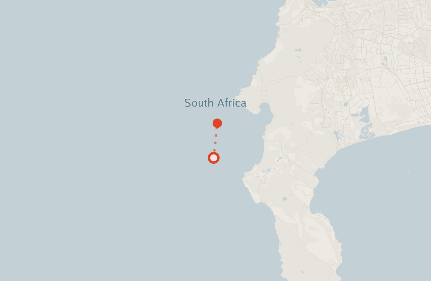 Activity map — real sighting points on an OpenStreetMap basemap