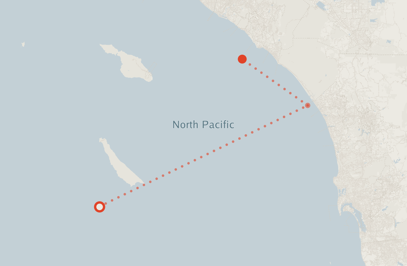 Activity map — real sighting points on an OpenStreetMap basemap