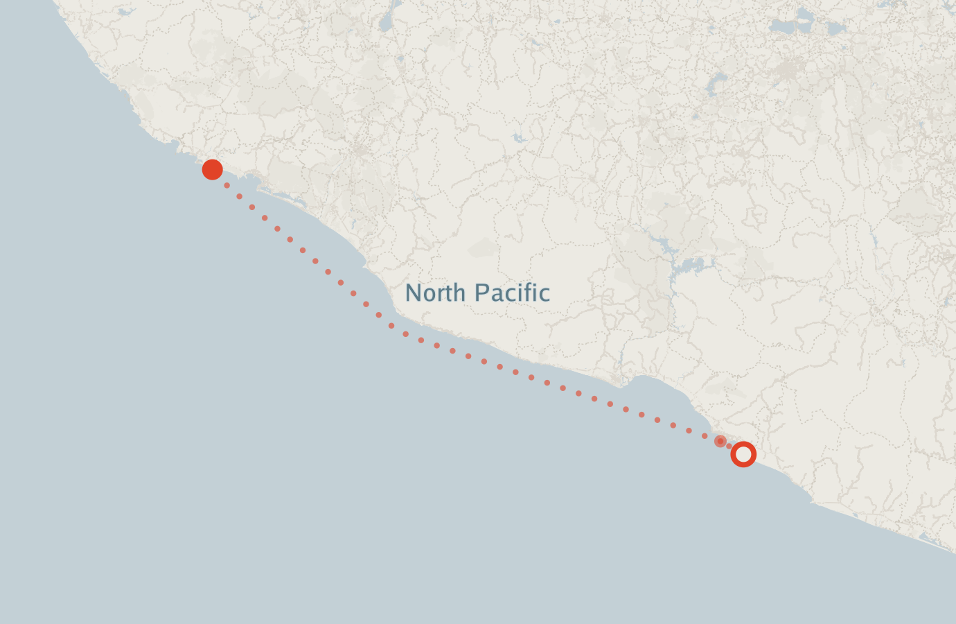 Activity map — real sighting points on an OpenStreetMap basemap