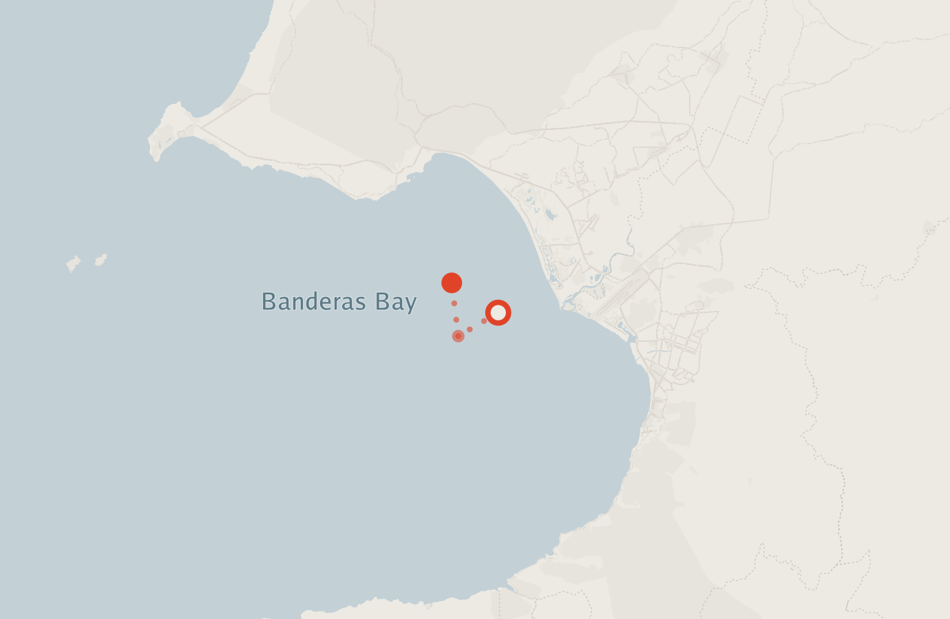 Activity map — real sighting points on an OpenStreetMap basemap