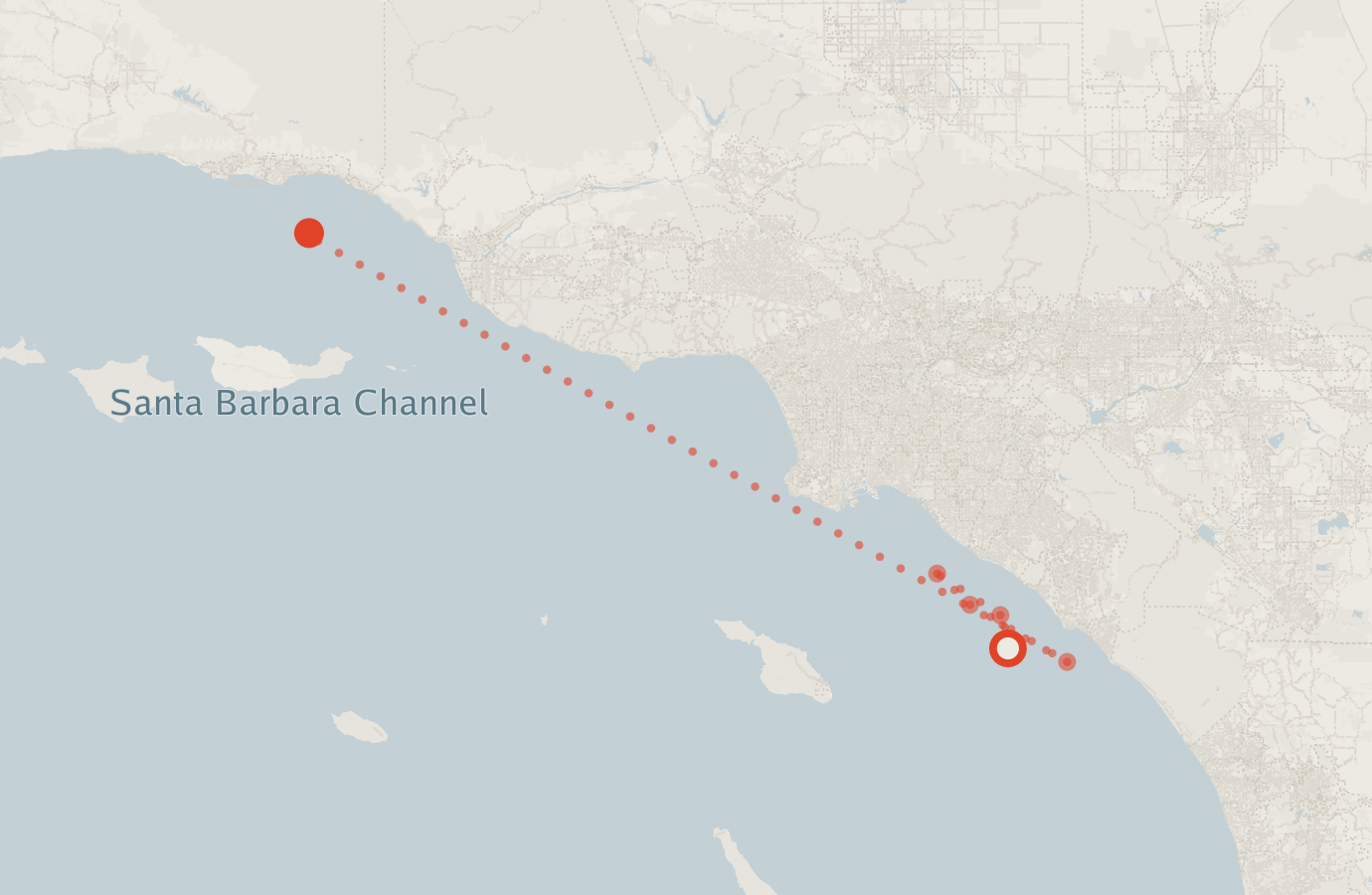 Activity map — real sighting points on an OpenStreetMap basemap