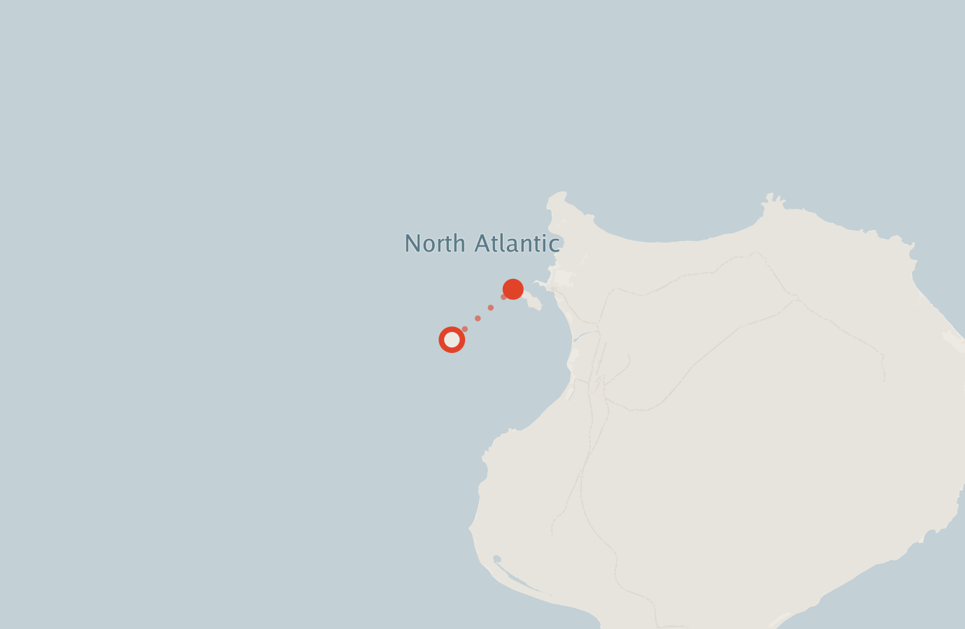 Activity map — real sighting points on an OpenStreetMap basemap