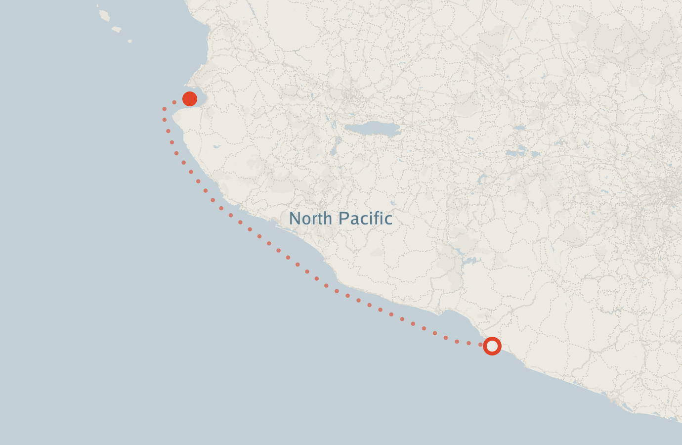 Activity map — real sighting points on an OpenStreetMap basemap