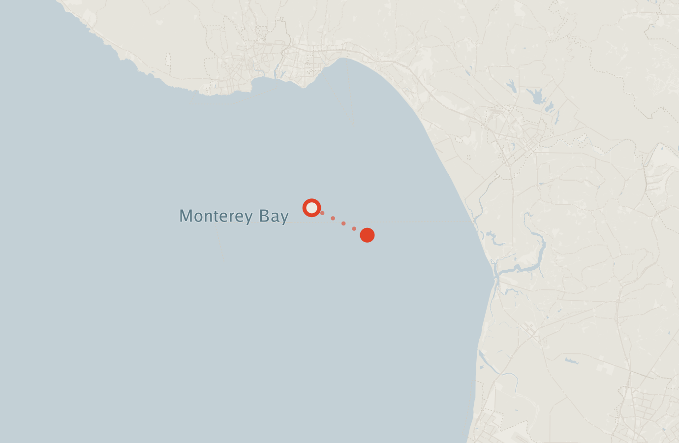Activity map — real sighting points on an OpenStreetMap basemap
