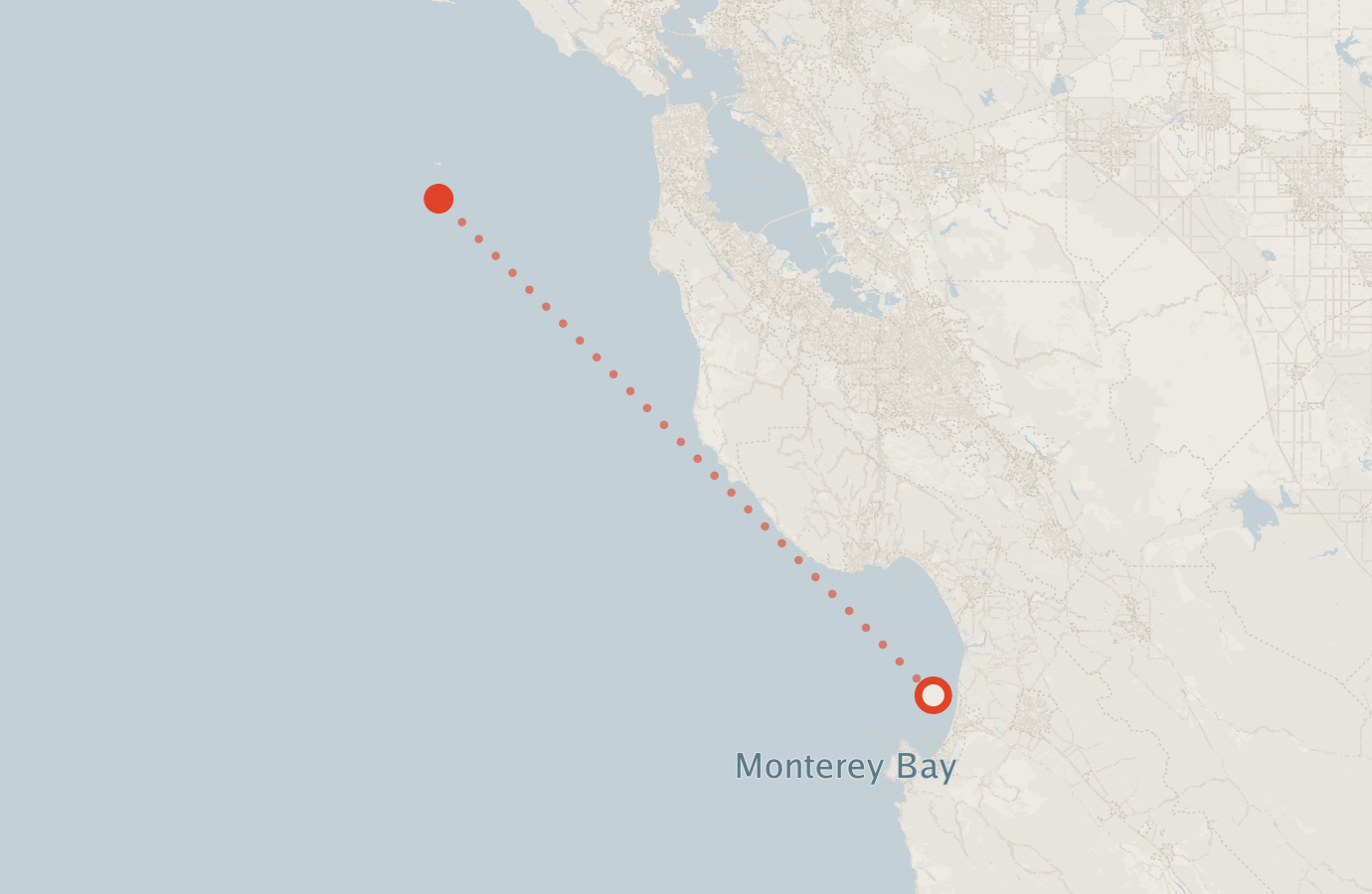 Activity map — real sighting points on an OpenStreetMap basemap
