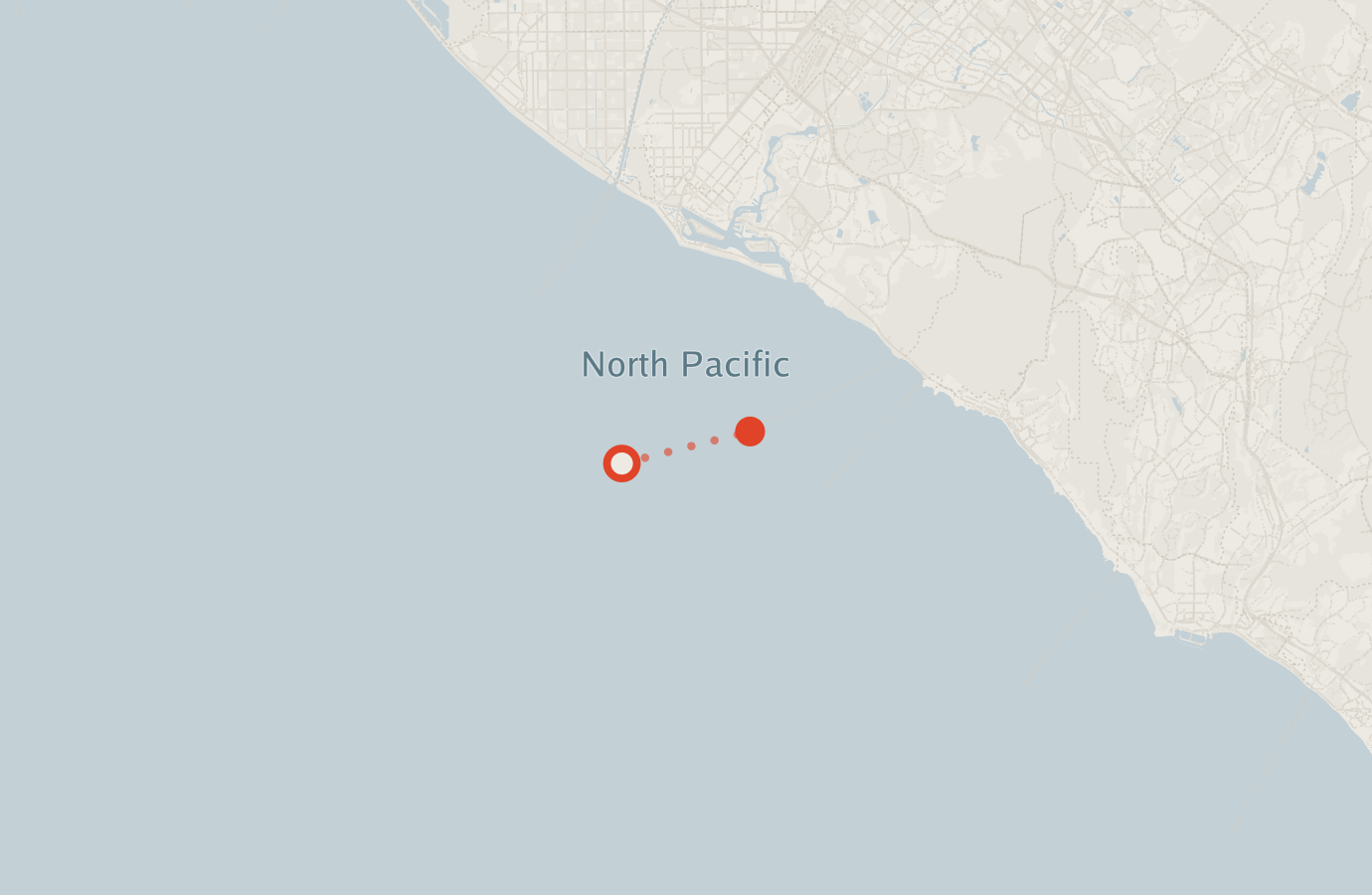 Activity map — real sighting points on an OpenStreetMap basemap