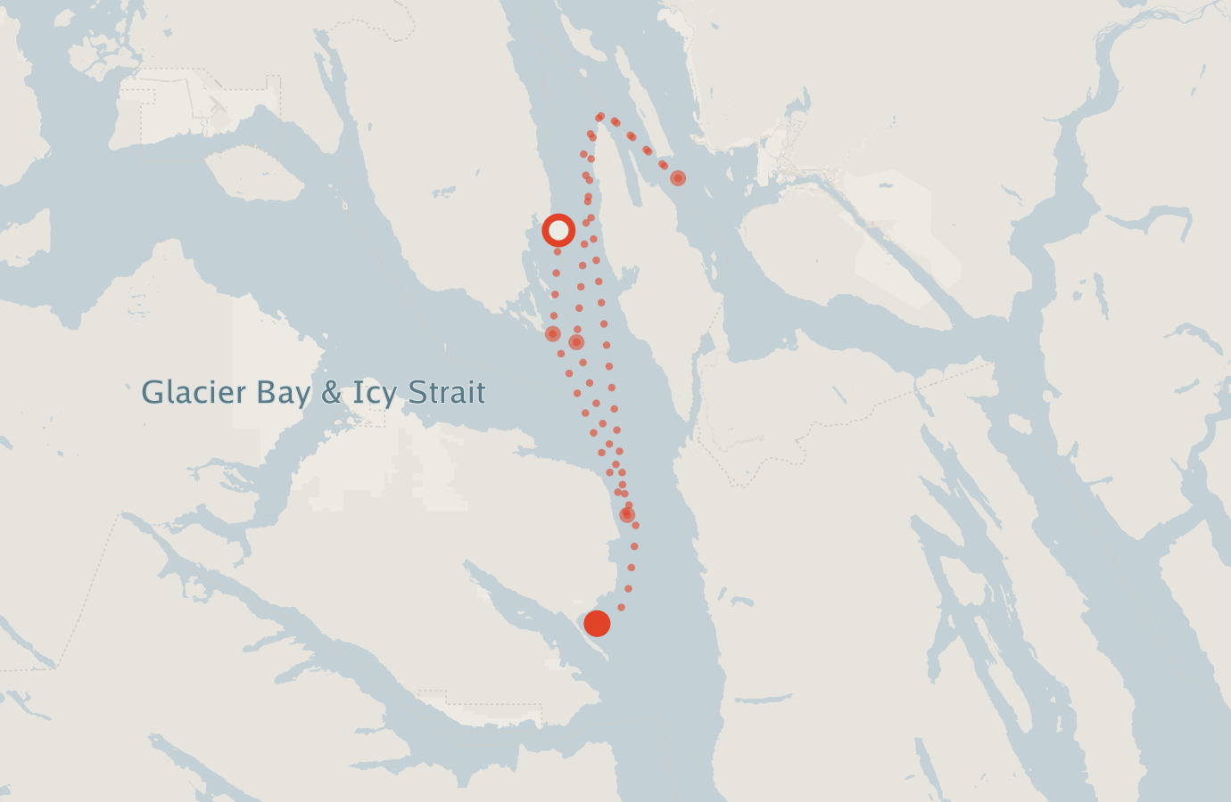 Activity map — real sighting points on an OpenStreetMap basemap
