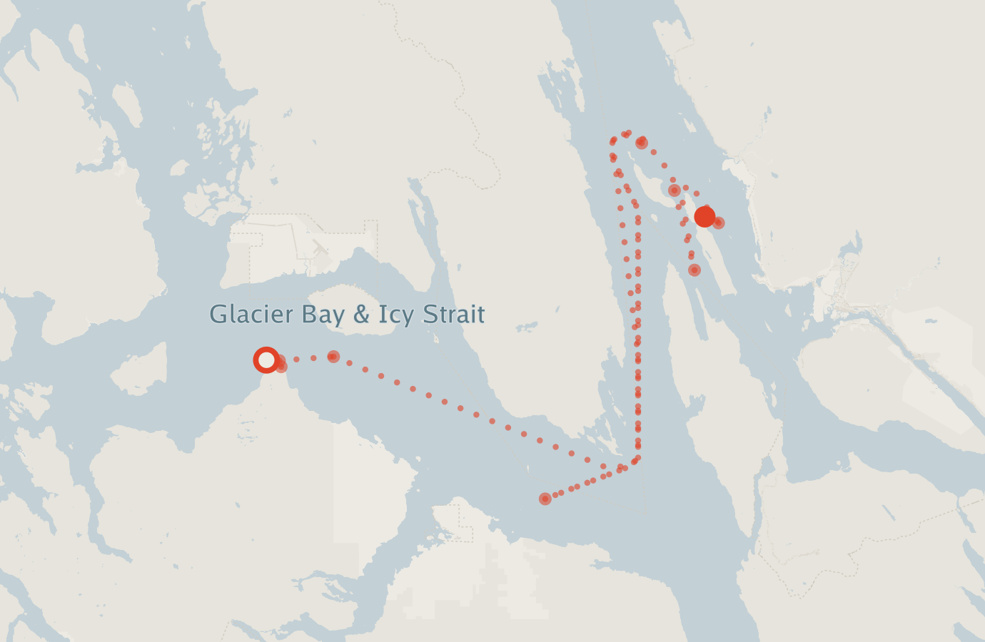 Activity map — real sighting points on an OpenStreetMap basemap