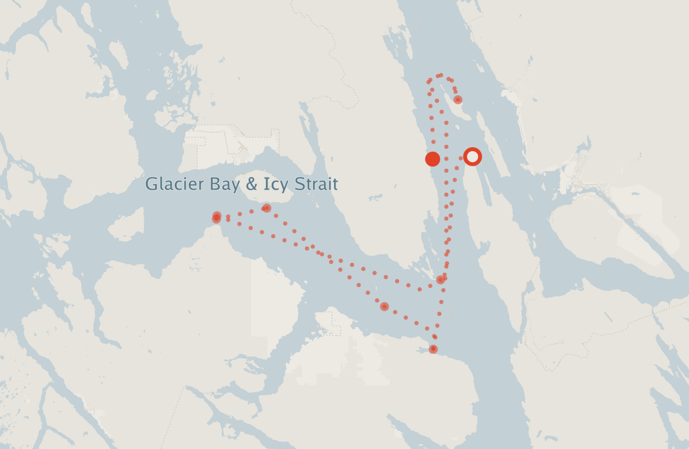 Activity map — real sighting points on an OpenStreetMap basemap