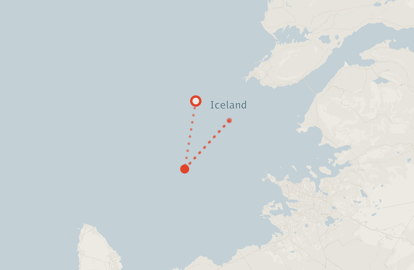 Activity map — real sighting points on an OpenStreetMap basemap