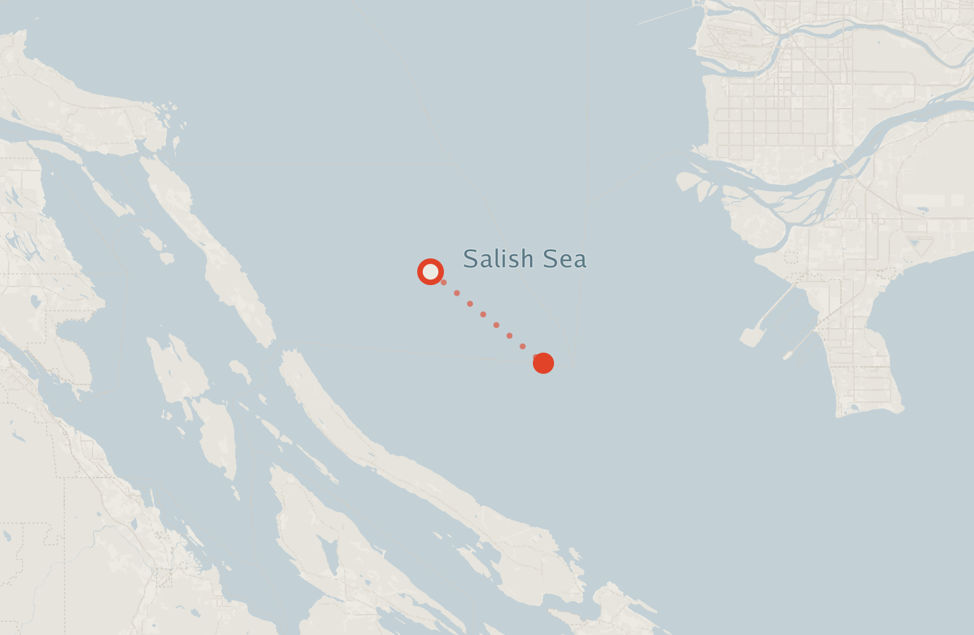 Activity map — real sighting points on an OpenStreetMap basemap