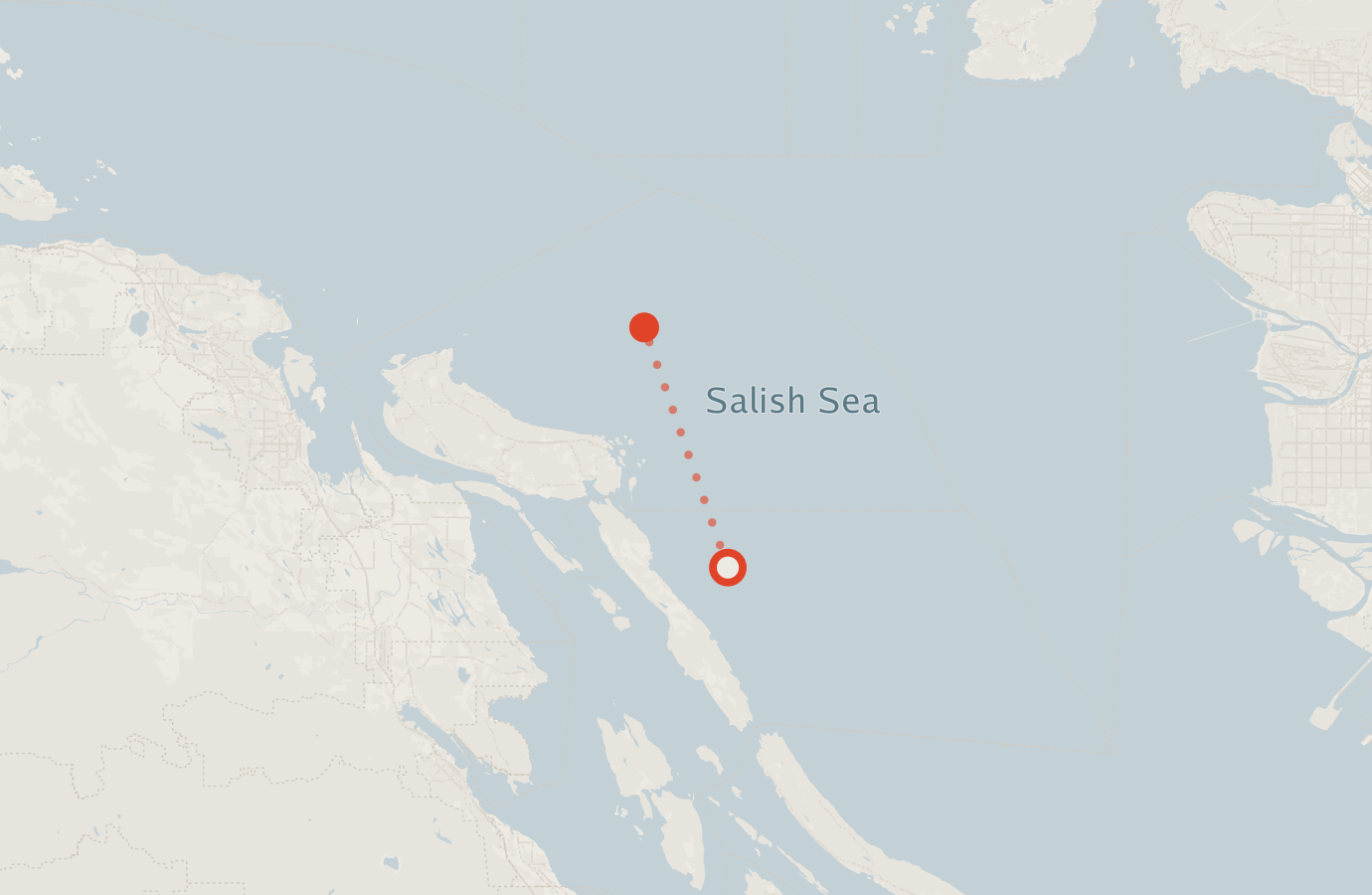 Activity map — real sighting points on an OpenStreetMap basemap