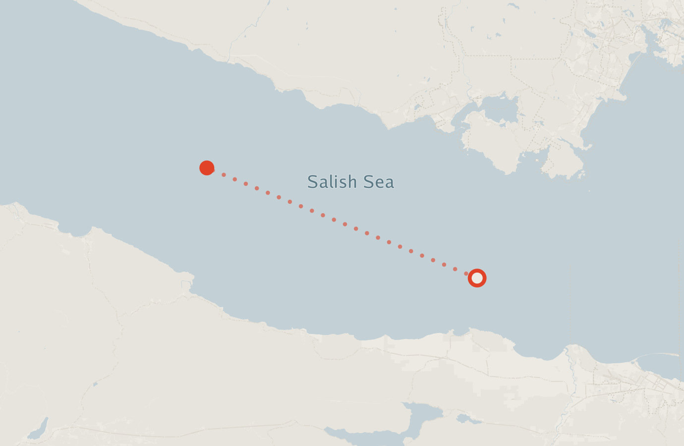 Activity map — real sighting points on an OpenStreetMap basemap
