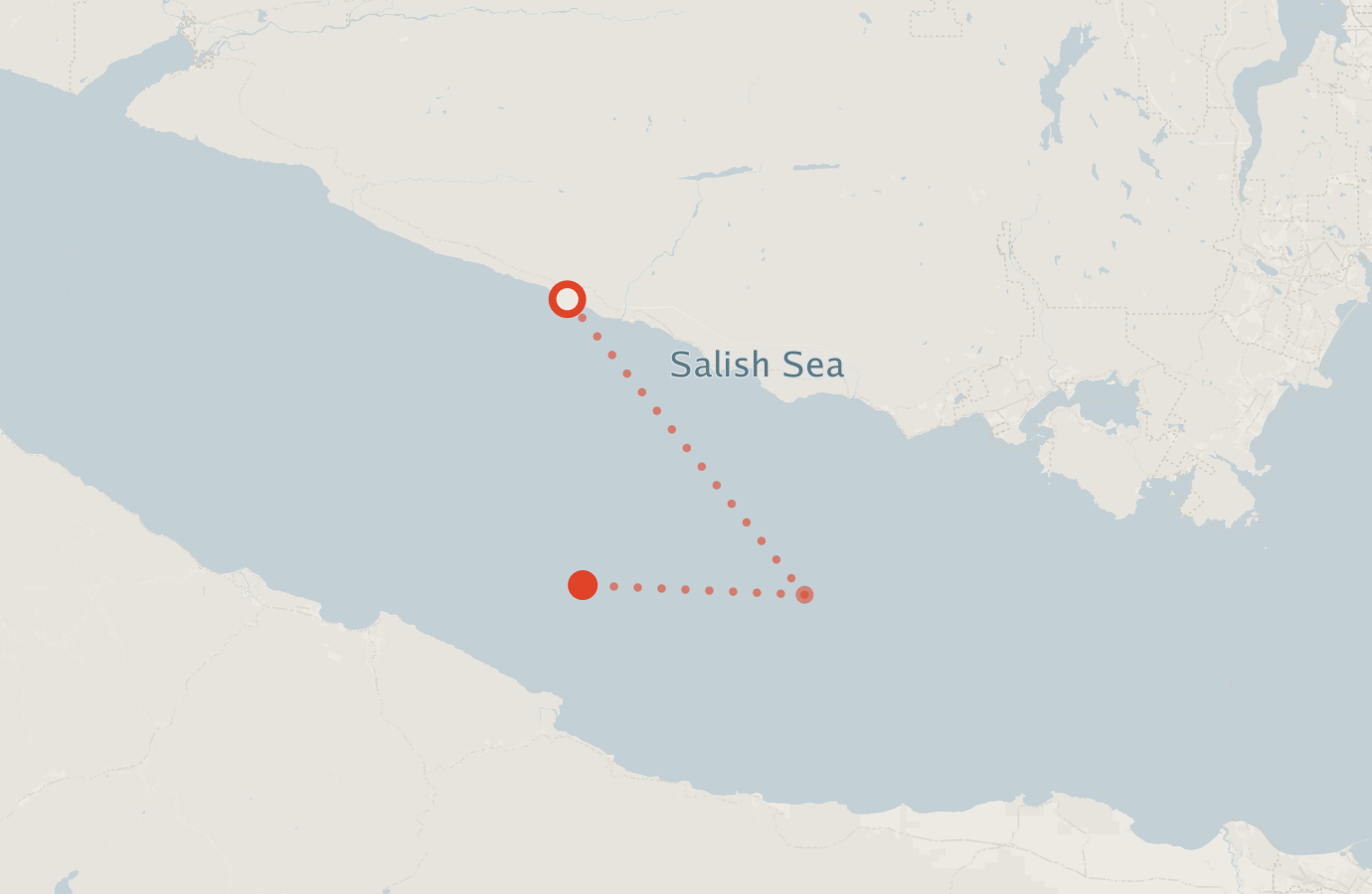 Activity map — real sighting points on an OpenStreetMap basemap
