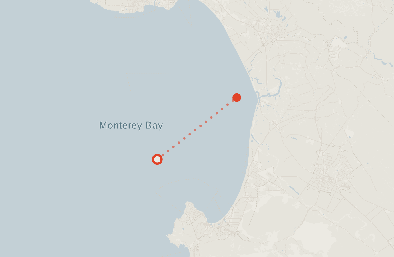 Activity map — real sighting points on an OpenStreetMap basemap