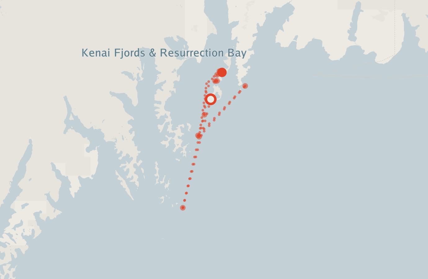 Activity map — real sighting points on an OpenStreetMap basemap