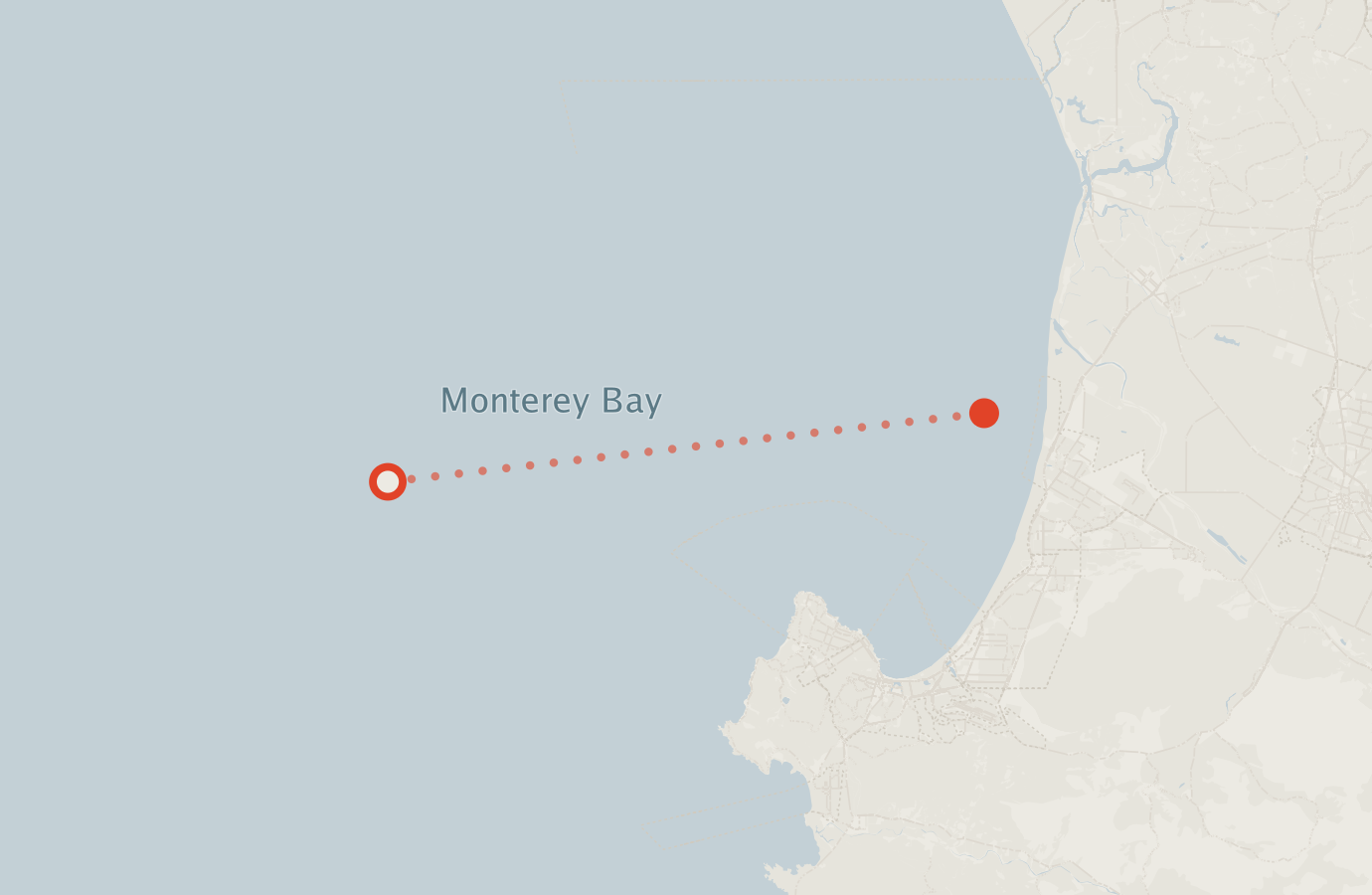 Activity map — real sighting points on an OpenStreetMap basemap