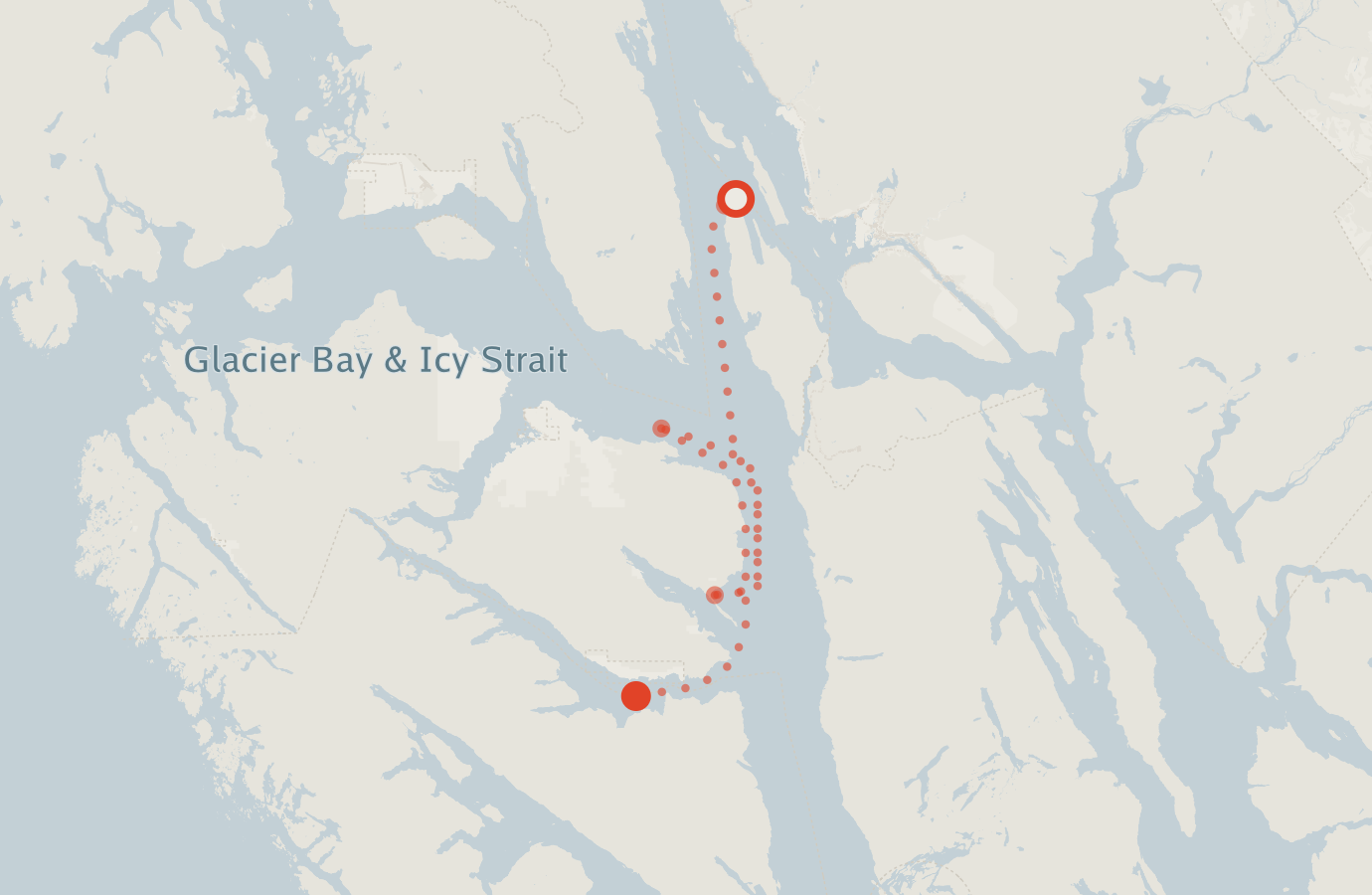 Activity map — real sighting points on an OpenStreetMap basemap