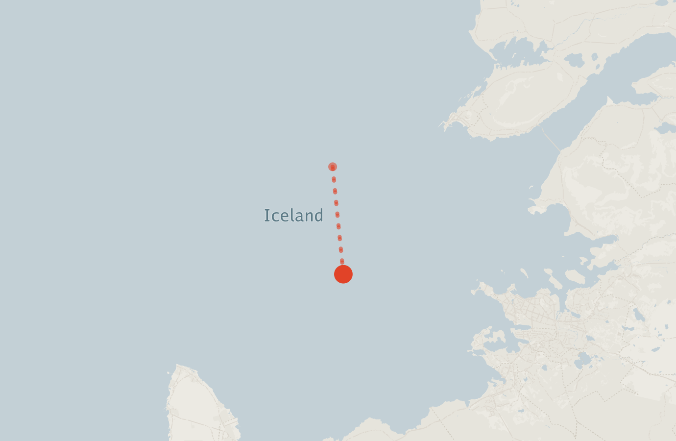 Activity map — real sighting points on an OpenStreetMap basemap