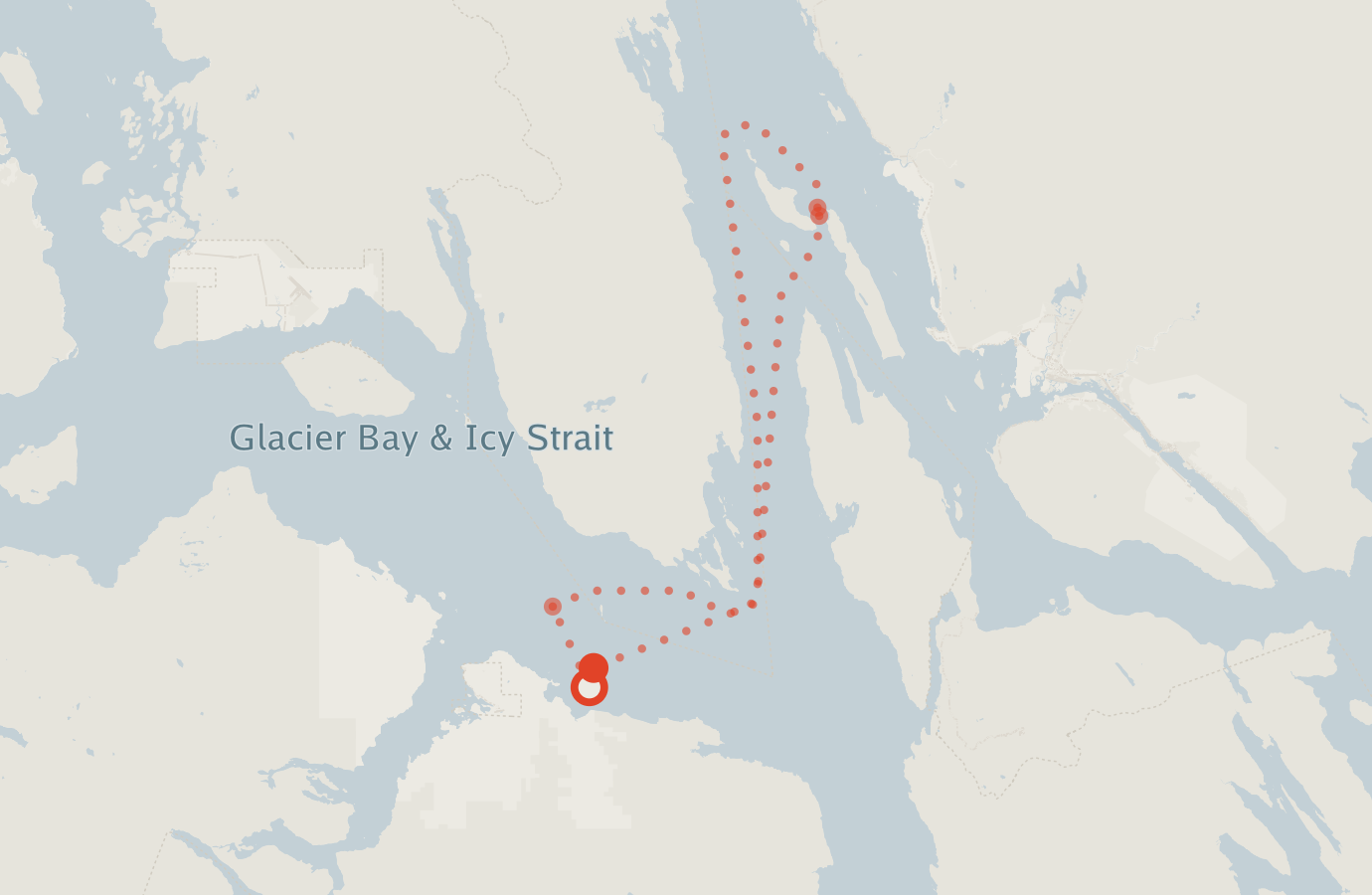 Activity map — real sighting points on an OpenStreetMap basemap