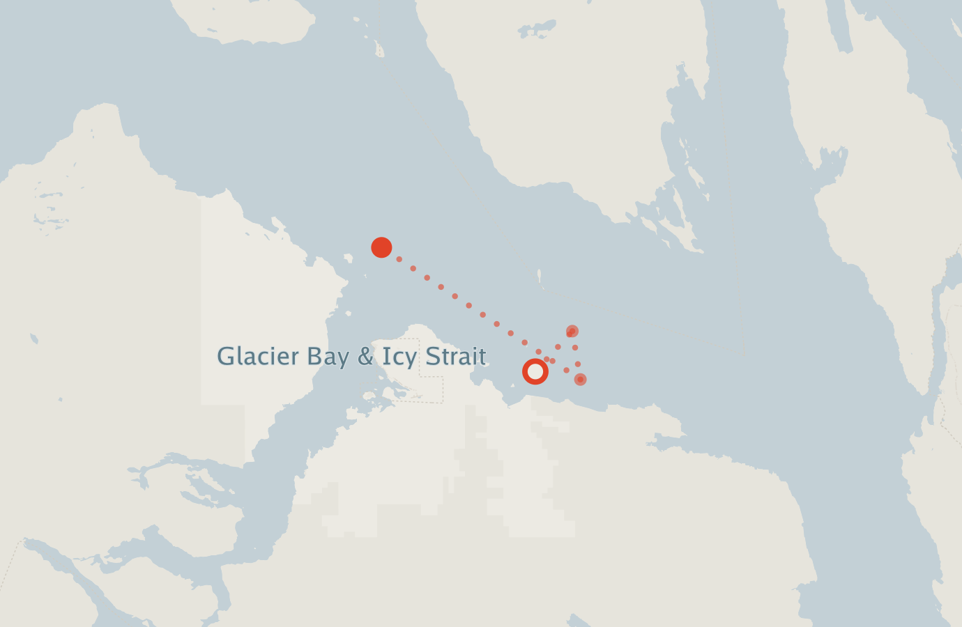 Activity map — real sighting points on an OpenStreetMap basemap