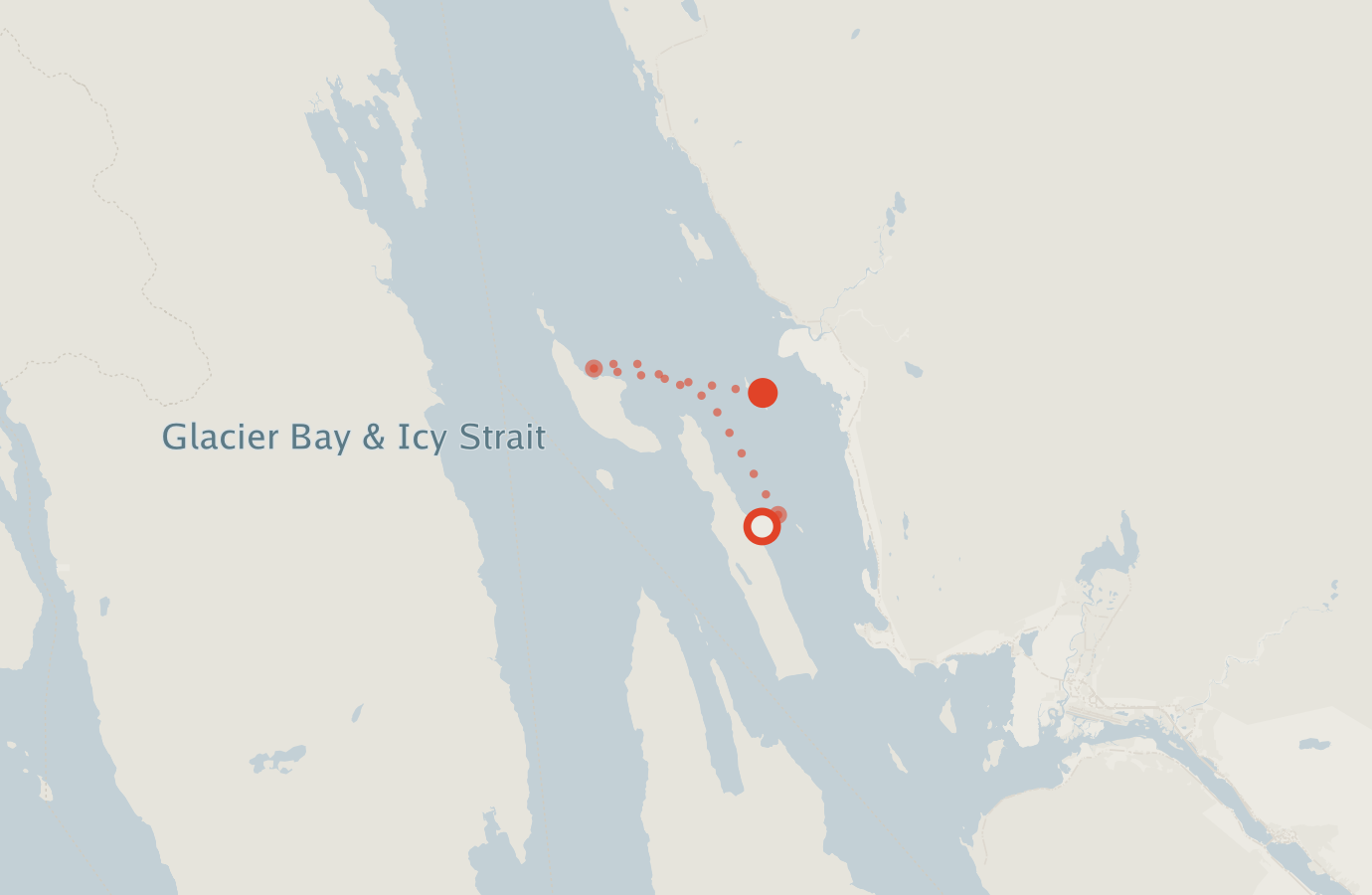 Activity map — real sighting points on an OpenStreetMap basemap