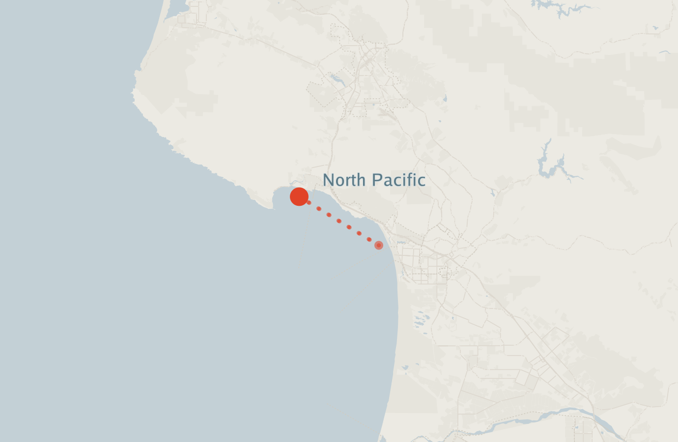 Activity map — real sighting points on an OpenStreetMap basemap