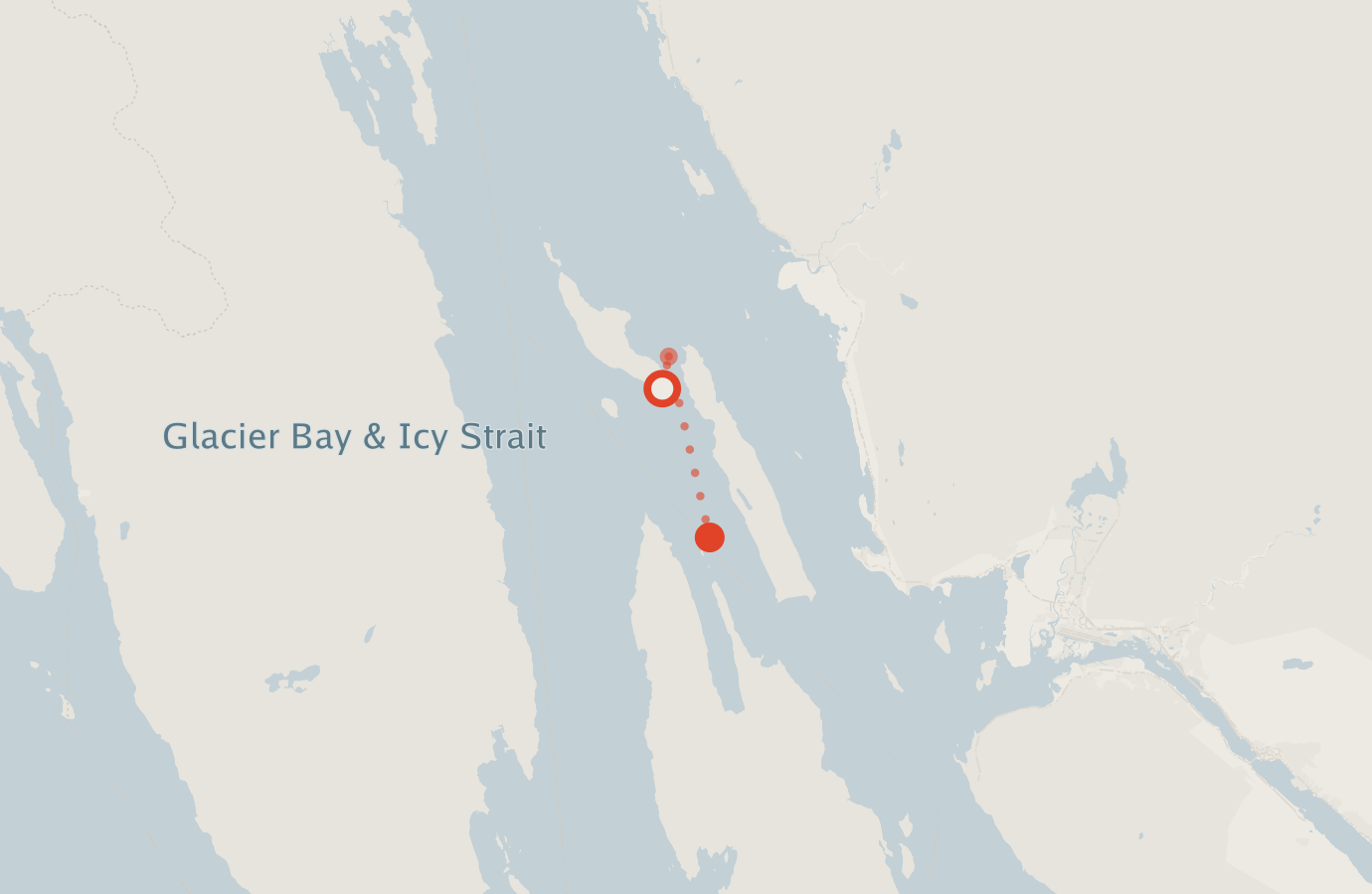 Activity map — real sighting points on an OpenStreetMap basemap