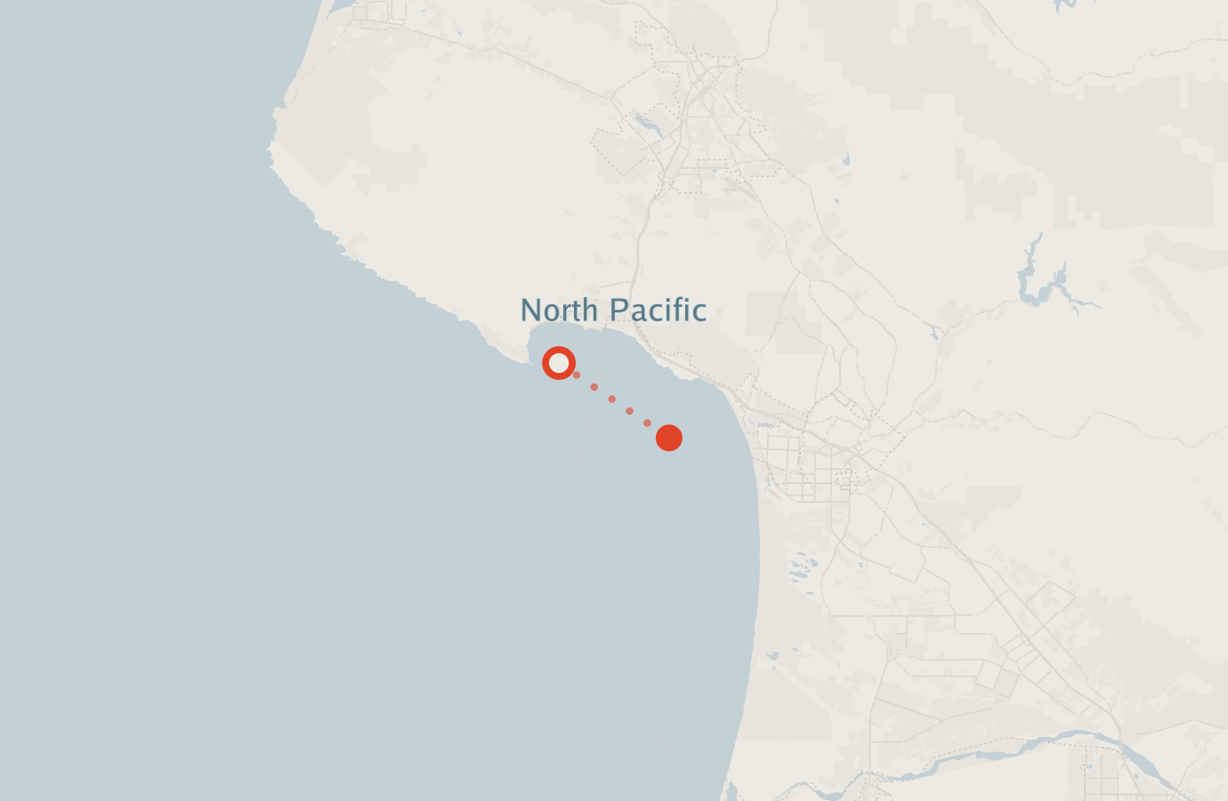 Activity map — real sighting points on an OpenStreetMap basemap