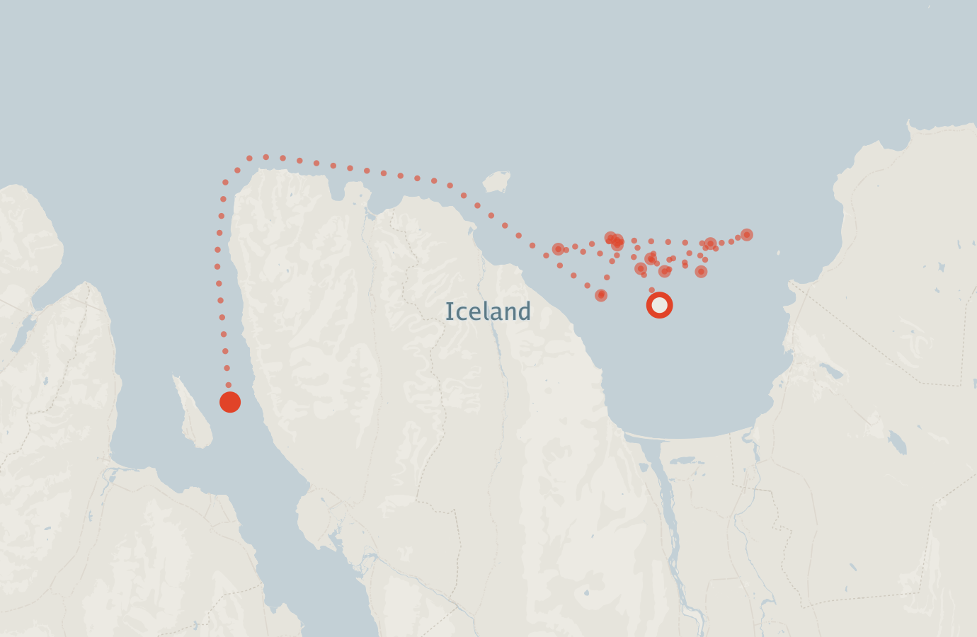Activity map — real sighting points on an OpenStreetMap basemap