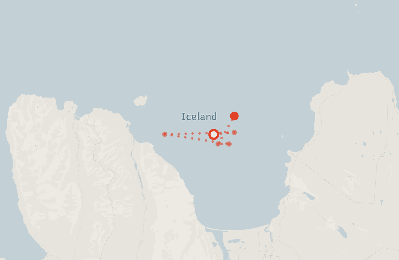 Activity map — real sighting points on an OpenStreetMap basemap