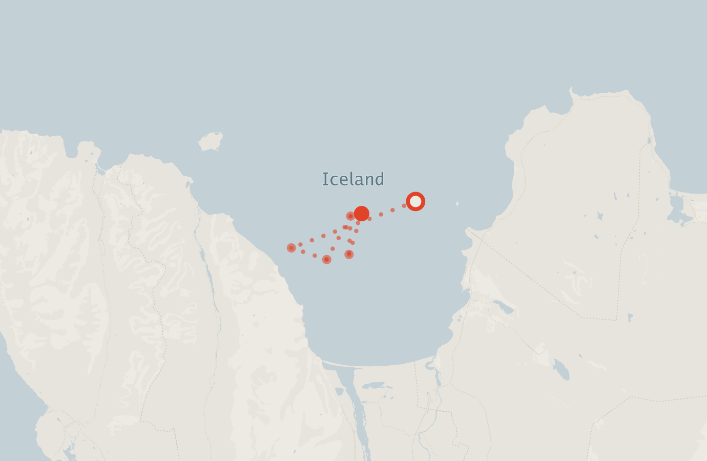 Activity map — real sighting points on an OpenStreetMap basemap