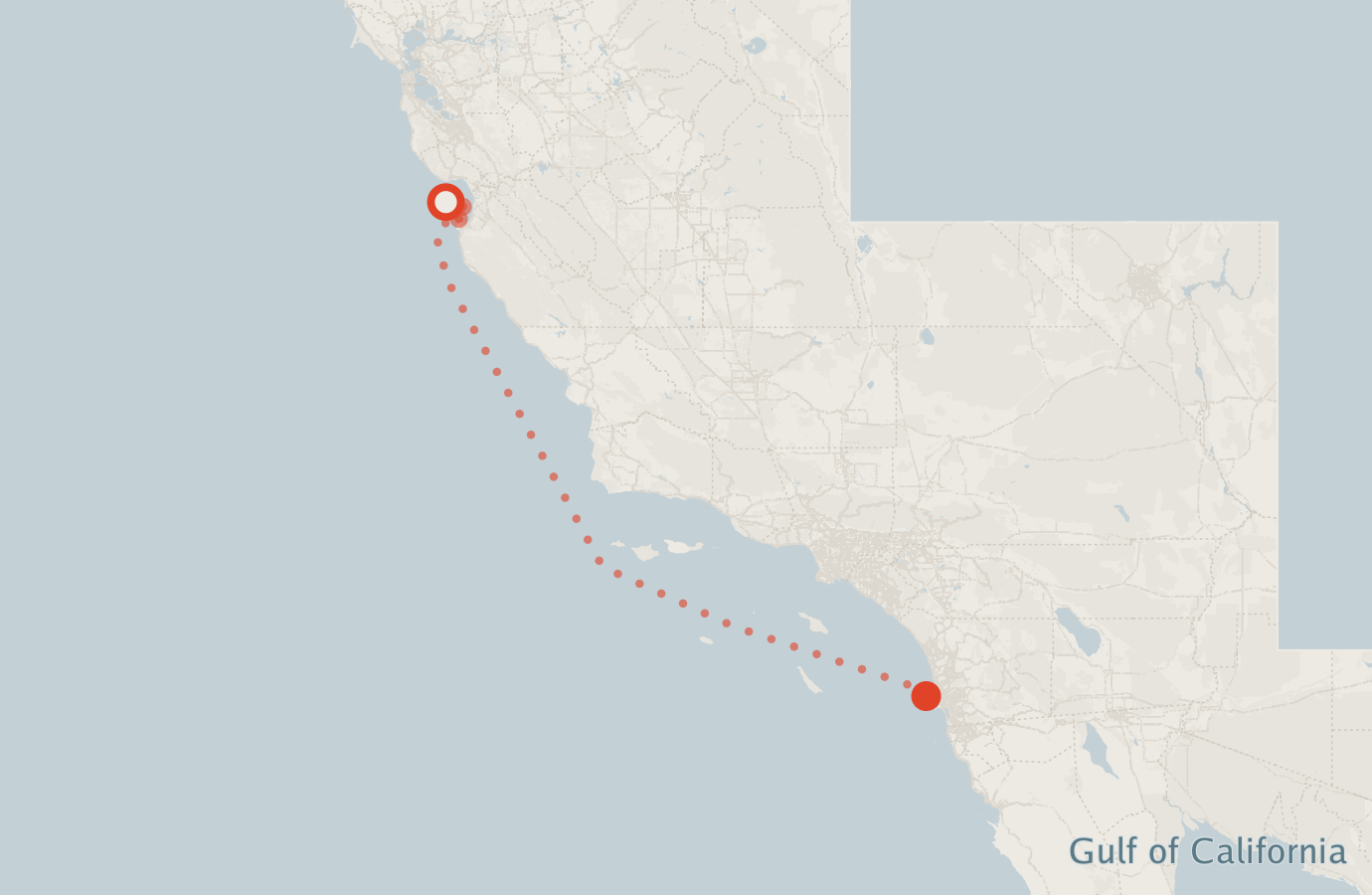 Activity map — real sighting points on an OpenStreetMap basemap