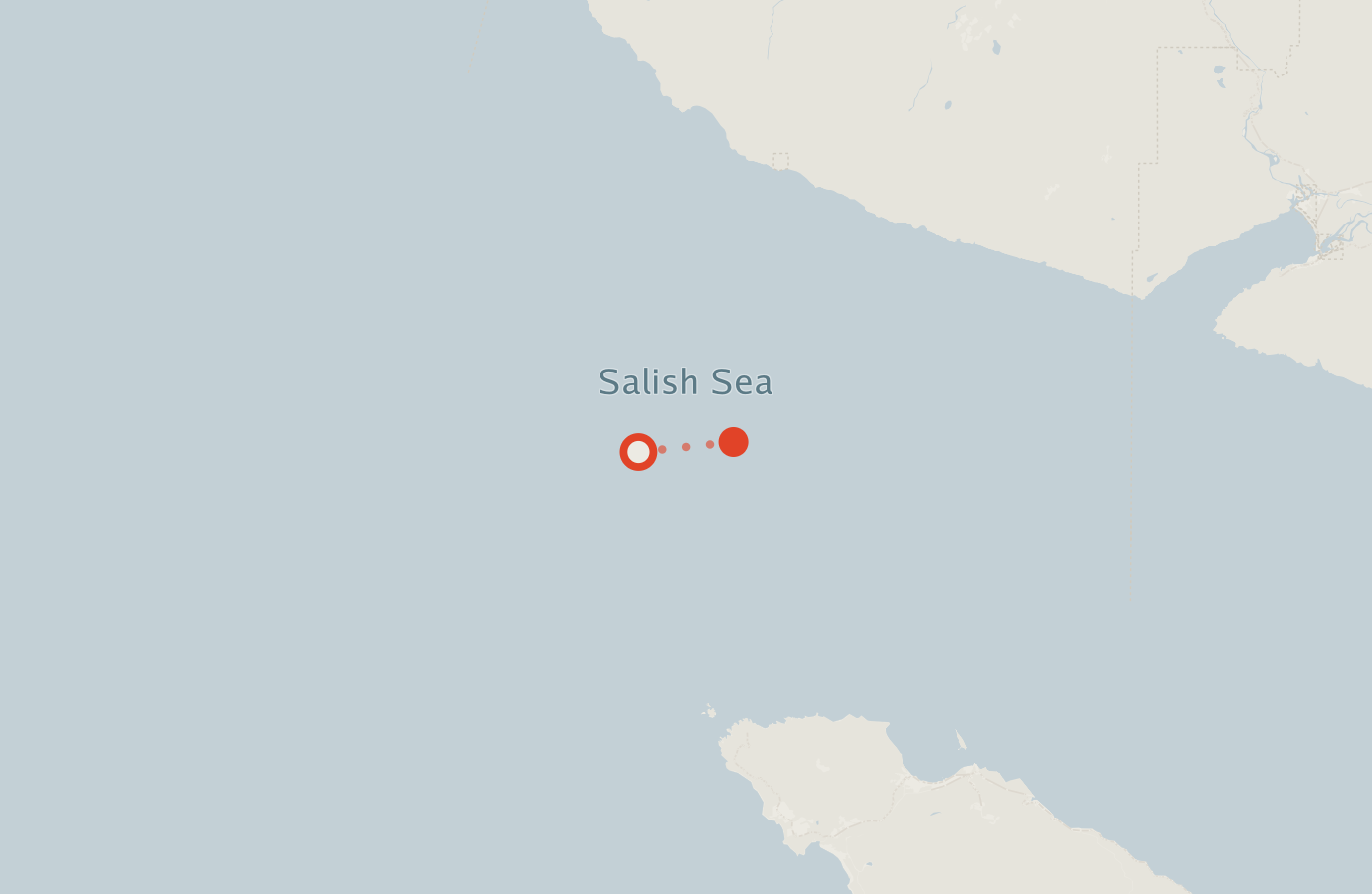 Activity map — real sighting points on an OpenStreetMap basemap