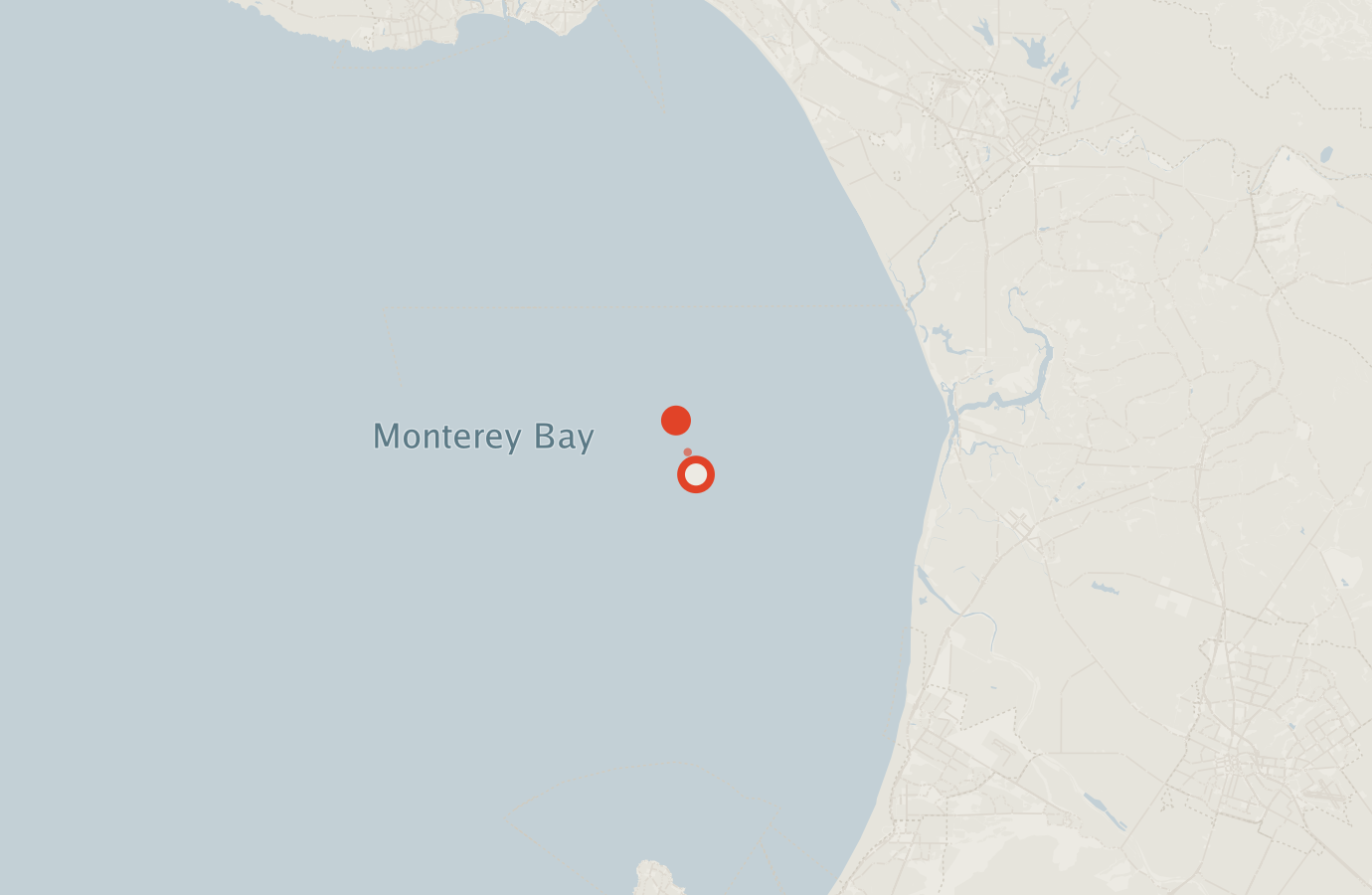 Activity map — real sighting points on an OpenStreetMap basemap
