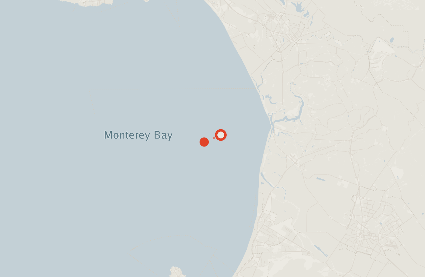 Activity map — real sighting points on an OpenStreetMap basemap