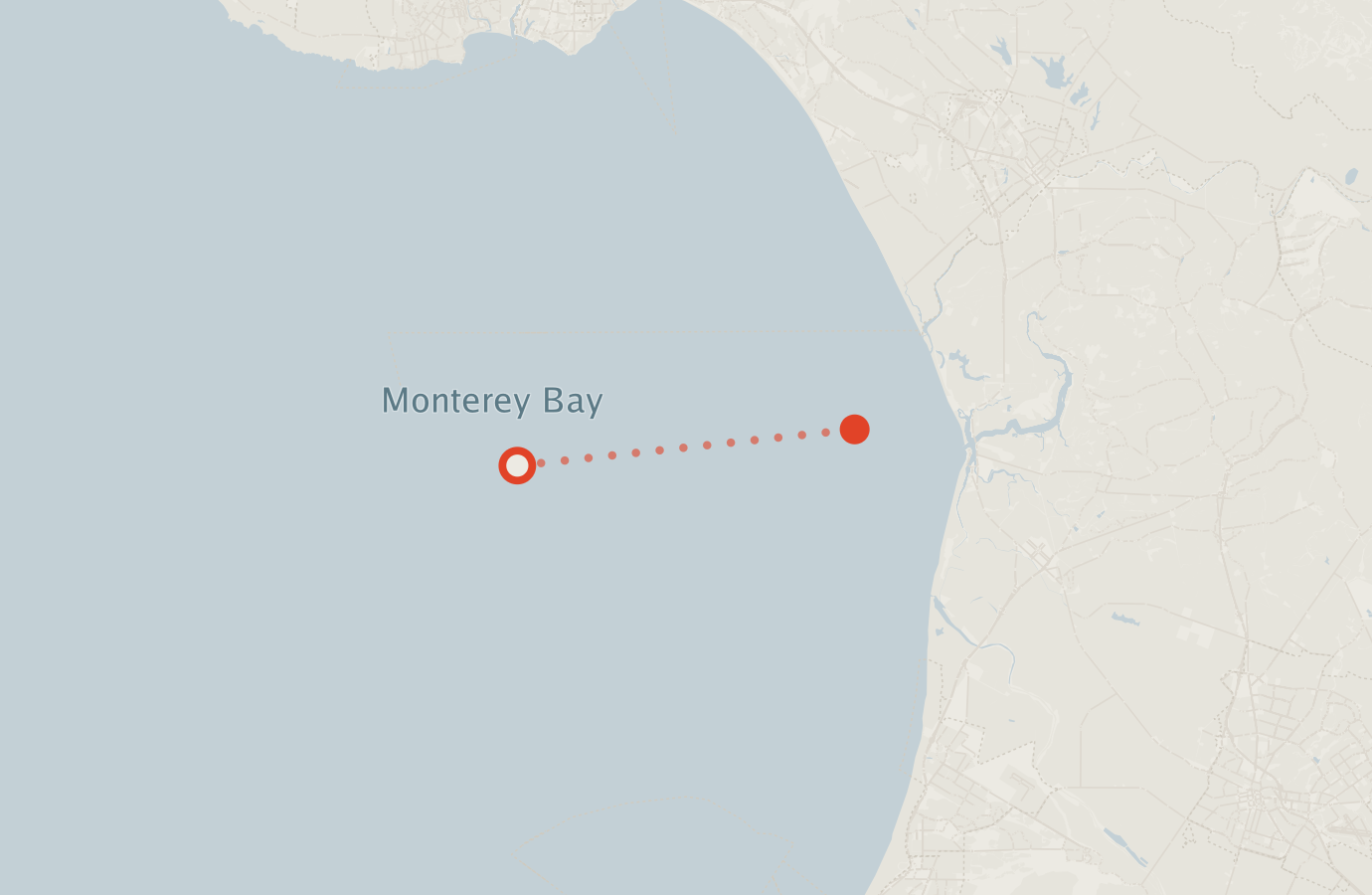 Activity map — real sighting points on an OpenStreetMap basemap