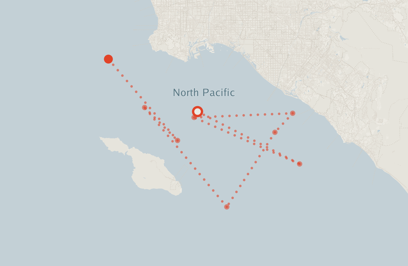 Activity map — real sighting points on an OpenStreetMap basemap